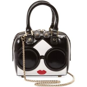 Alice + Olivia Stace Face Crossbody Bag with Gold Chain